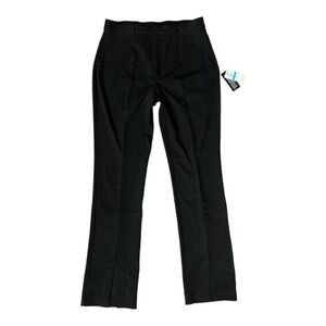 NWT Danielle Bernstein Slit Front Black Dress Pants